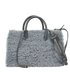 Shearling Tote, &pound;320, Handbags, Grey, Leather/Shearling, Front view